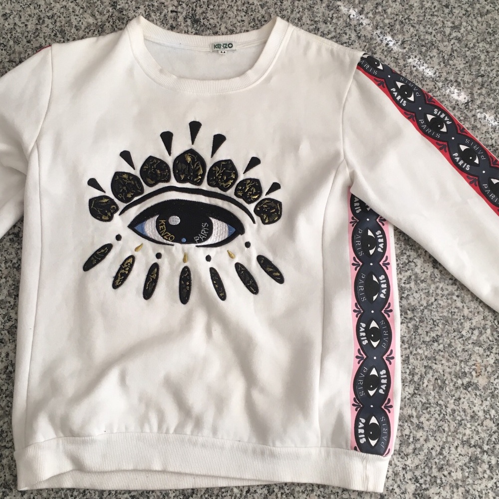 Kenzo Paris white eye sweatshirt
